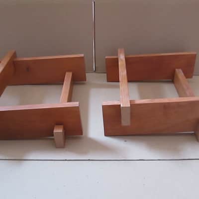 Back tilted cherry speakers stands for Pioneer HPM100 speakers image 1
