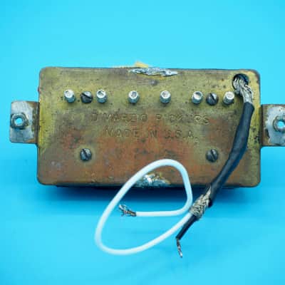 1970s Dimarzio PAF Vintage Humbucker Electric Guitar Pickup Double Cream Bobbin, Square Legs image 3
