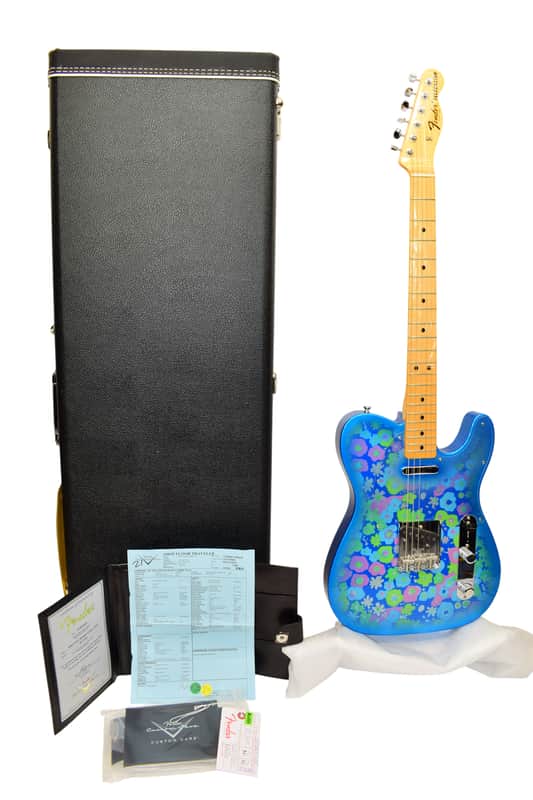 2022 Fender Vintage Custom '68 Telecaster NOS Electric Guitar, Maple Fingerboard, Blue Flower w/ Case image 1