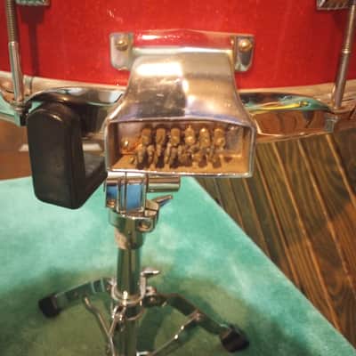 Ludwig 15" Marching Snare Drum 1970's - Red Sparkle image 5