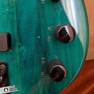Jay Turser P/J Passive Electric Bass Aqua Used image 9