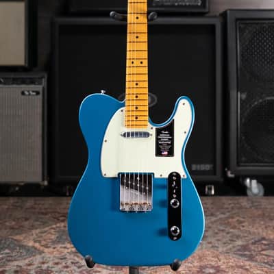 Fender American Professional Classic Telecaster Electric Guitar - Faded Lake Placid Blue with Gig Bag image 3