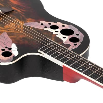Glarry 41" Popular Spruce Cutaway Acoustic-Electric Guitar EQ Bag With Bag image 6