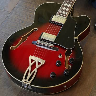 2015 Ibanez Artcore AF75-TRS-12-06 Hollowbody Electric Guitar Trans Red Sunburst + Hard Case image 2
