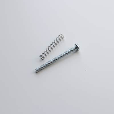 Fender Bass Bridge Intonation Screw & Spring Nickel 2020 Silver Set image 2
