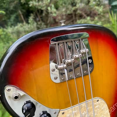 1973 Fender Mustang Bass - Sunburst - Clean Amazing Player - HSC image 11
