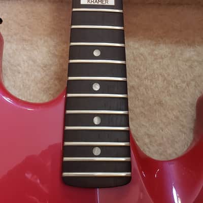 Kramer Original Vintage 1980's Baretta 1 1988-1990 Flip Flop Red image 7