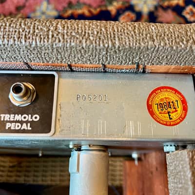1963 Fender Princeton 6G2 Brownface Combo Tremolo non reverb image 13
