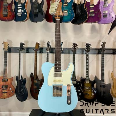 Schecter Custom Shop PT Wembley Studio Electric Guitar w/ Case-Sonic Blue Aged Nitro image 2