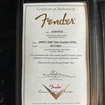 Dealer Select Fender Custom Shop Wildwood 10 1962 Telecaster Custom - Heavy Relic image 12