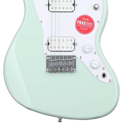Squier Mini Jazzmaster HH Electric Guitar - Surf Green with Maple Fingerboard image 1