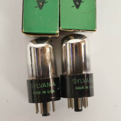Matched Pair Sylvania USA 6X5GT 839 Power Amp Tubes image 1