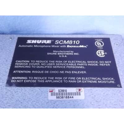 Shure SCM810 8-Channel Automatic Mic Mixer with EQ image 7