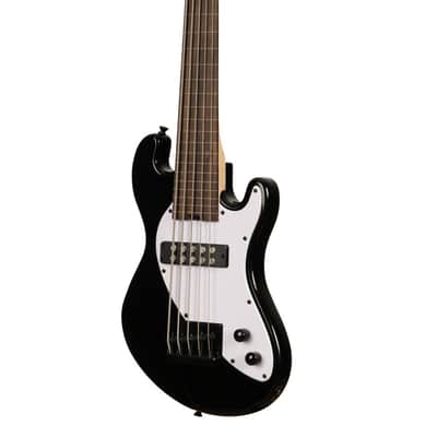 Kala Solidbody U-Bass Fretless Electric Bass Guitar, Black UBASS-SB5-BK-FL image 2