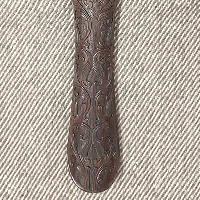3/4 Double-Bass Tailpiece Carved in Rosewood Material Round Model image 1