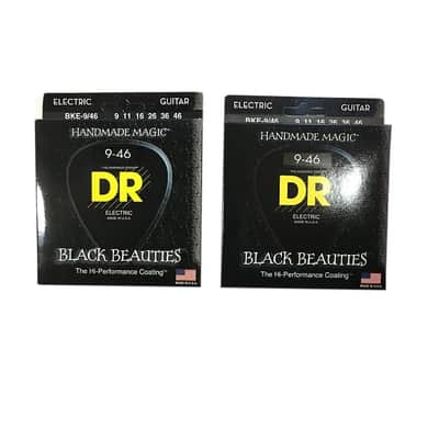 DR Guitar Strings 2-Packs Electric K3 Black Beauties High Performance 09-46