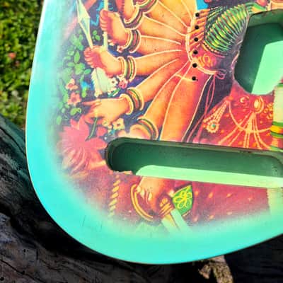 Custom Tele Body, Aged, Nitro , Alder , sea foam green image 3