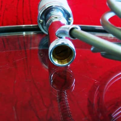 Vintage RARE 1950's Astatic K-2 crystal microphone MODIFIED dynamic w Astatic F-11 adapter harp mic T3 D104 JT30 image 8