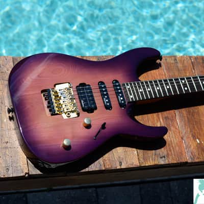 1992 Charvel Jackson CDS-075-SSH STVB (See Through Violet Blue