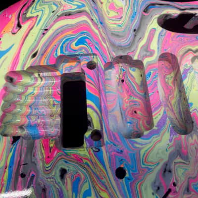 Wild swirled Poplar 6 string Jem style guitar body, HSH, AANJ, front route- RB218 image 2