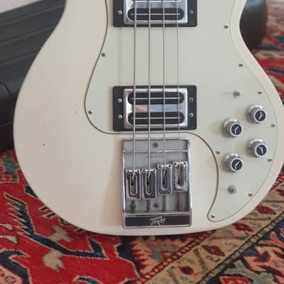 Super Rare Peavey T-40 1980's White Bass Guitar image 7