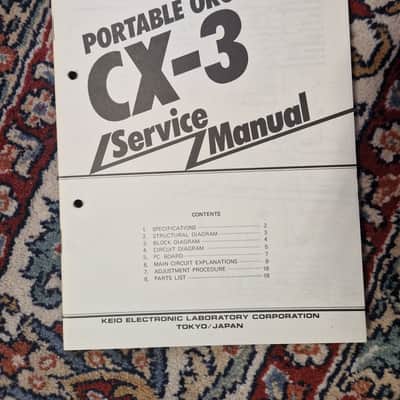 Korg CX-3 Sevice Manual