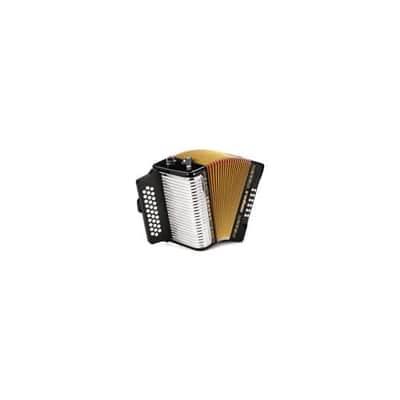 Hohner 3500GB Corona II Diatonic Accordion (GCF Keys, Jet Black) image 3
