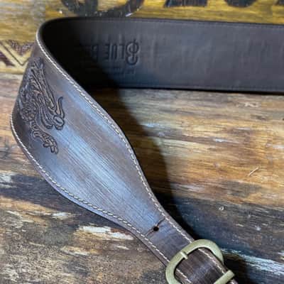 Blue Bell Straps ZOZO 73 ARTISAN FADED BROWN “ ONE OF A KIND “ Custom Shop for Al’s Music Factory image 9