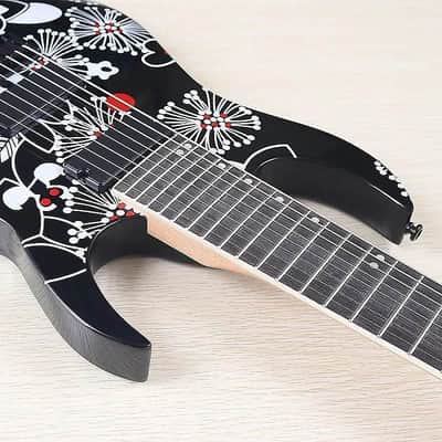 39 Inch 8 String Custom Electric Guitar, Solid Basswood Body, Maple Neck image 6