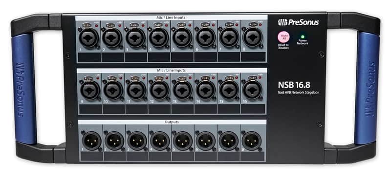 PRESONUS NSB 16.8 16x8 AVB Stagebox w/XMAX Preamps + Rugged Steel Enclosure image 1