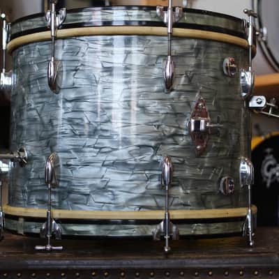 1950's Gretsch Progressive Jazz in Midnight Blue Pearl 14x20 14x14 8x12 image 7