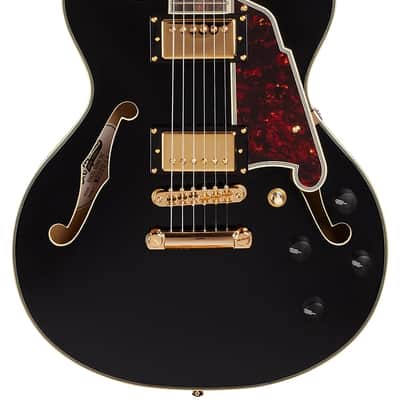 D'Angelico DAEMINIDCSBKGS EXCEL MINI DC Double Cutaway Semi-Hollow Body 6-String Electric Guitar w/Deluxe Hardshell Case image 5