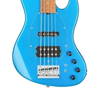 Sadowsky MetroExpress 21-Fret Vintage M/J Bass, Roasted Maple Fingerboard, 5-String - Solid Ocean Blue Metallic High Polish image 1