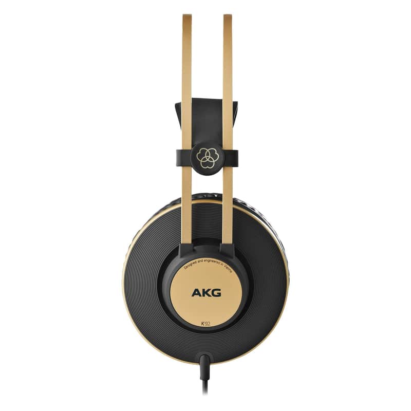 AKG Pro Audio K92 Over-Ear, Closed-Back, Studio Headphones, Matte Black and Gold image 1