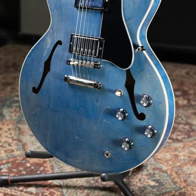 Gibson ES-335 Semi-Hollow Electric Guitar - Ocean Blue with Hardshell Case image 4