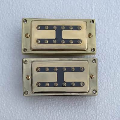 Gold Jazz Guitar Neck and Bridge Humbucker Pickups Set image 1