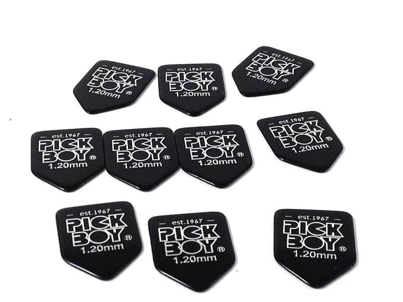 Pickboy Guitar Picks 10 Pack  Home Plate Shape Black Cellullose 1.20mm image 1