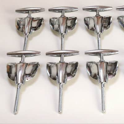 (6) Gretsch Bass Drum Tension Rods & Claws, Original Washers - 1960s / INSPECTED & TESTED image 4