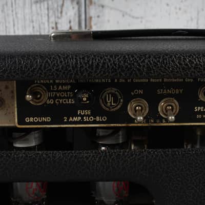 Fender Vintage 1965 Bassman Guitar Amplifier Head with Bandmaster 2 x 12 Cabinet image 11