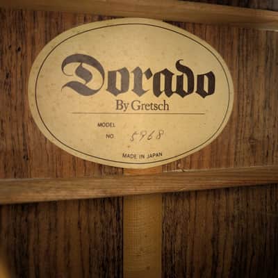 1970s Dorado by Gretsch Model 5968 MIJ Dreadnought Acoustic - Project / Repair image 4