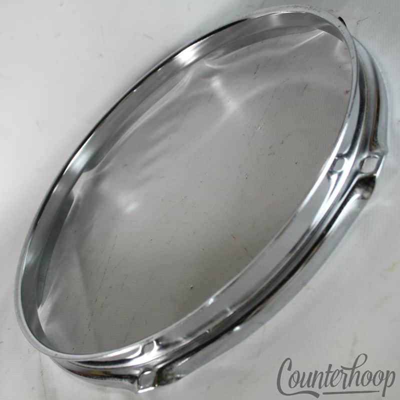 *Ludwig 10"Tom Drum Rim/Hoop Triple-Flange Chrome 6-Hole Classic Vintage 70s USA image 1