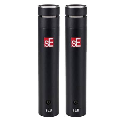 Liquid Audio sE Electronics sE8 Small-Diaphragm Condenser Microphone - Pair Bundle with Pig Hog PHM10 8mm Mic Cable Polishing Cloth image 3