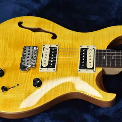 PRS SE Custom 22 Semi-Hollow - Santana Yellow - w/ gig bag image 1