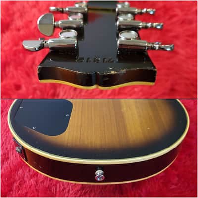 Rare - Aria Pro II LC-1000 1977 - Tobacco Brown Sunburst Lacquer Finish - Les Paul Custom - Original DiMarzio Super II DP104 Humbuckers - Ebony Fretboard & Mother Of Pearl Inlays - Made In Japan - MIJ image 18