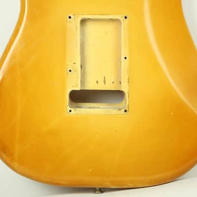 1973 Fender Stratocaster Body Olympic White 4.5lbs Nicotine Yellow 1970's Vintage Strat image 10