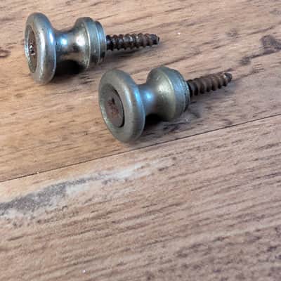 Guild Strap Buttons With Screws Vintage 1960s-1970s Nickel Original Vintage Parts image 2