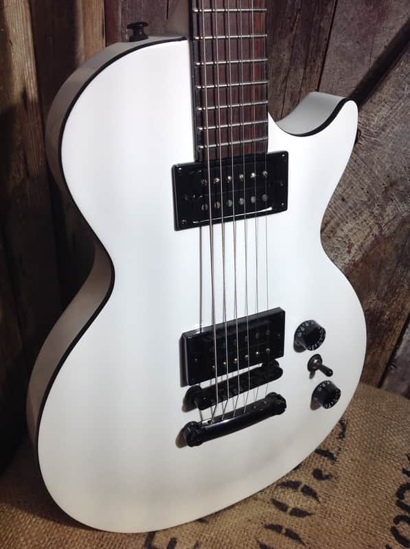 USED EPIPHONE LES PAUL BARITONE GUITAR WHITE image 1