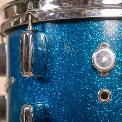 1960s Rogers Holiday Headliner Sparkling Blue Pearl Drum Set image 11