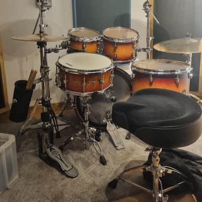 Mapex Saturn Evolution 2022 - Exotic Sunburst with hardware, cymbals and cases image 8