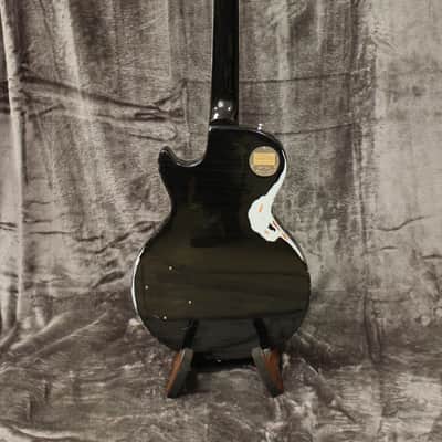 2016 Gibson Custom 60s Standard Historic Les Paul Lightly Aged Electric Guitar Black Over Frost Blue image 6